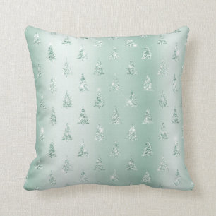 Coussin Parties scintillant verte à la menthe Étincelle 