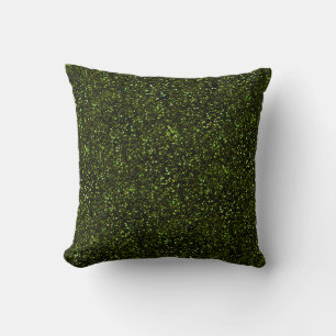 Coussin Parties scintillant verte à la pomme noire