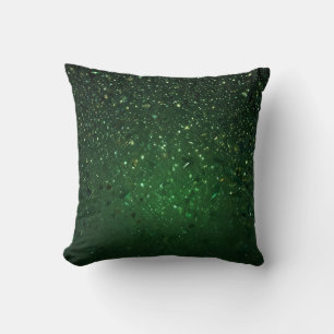 Coussin Parties scintillant verte chic