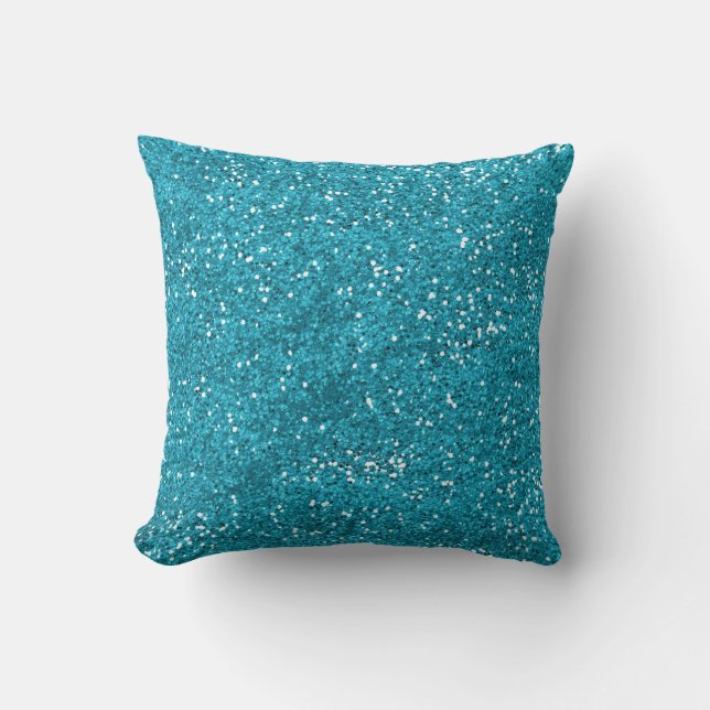 Coussin Parties scintillantes élégantes de bleu de (Recto)