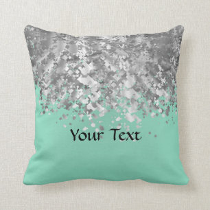 Coussin Parties scintillantes en bon état pâles de vert et