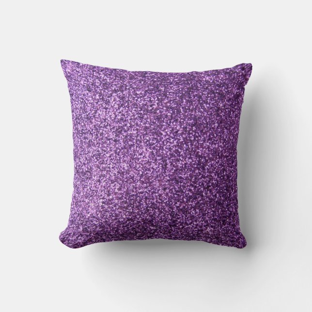 Coussin Parties scintillantes pourpres de Faux (Recto)