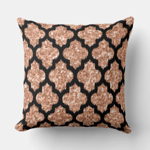 Coussin Parties scintillantes roses d'or de réversible et