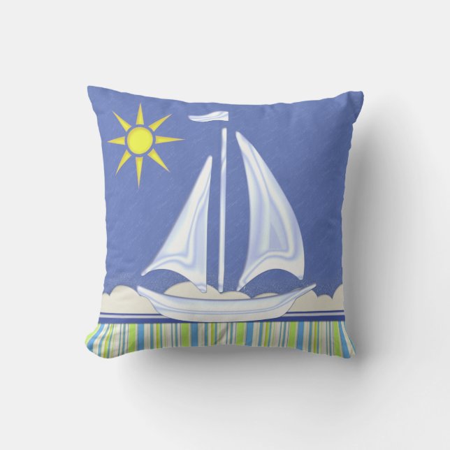 Coussin Partons naviguer (Recto)