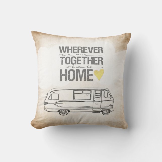 Coussin Partout où nous sommes ensemble édition de (Recto)
