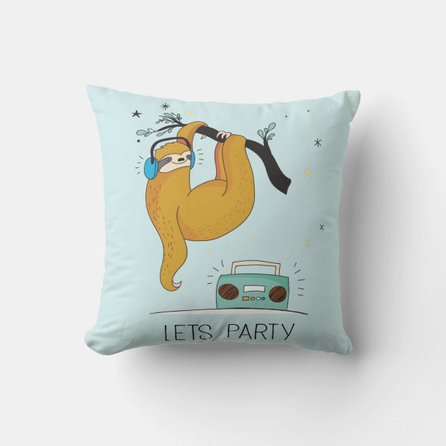 Coussin Party le carreau mignon de coutume de paresse (Recto)