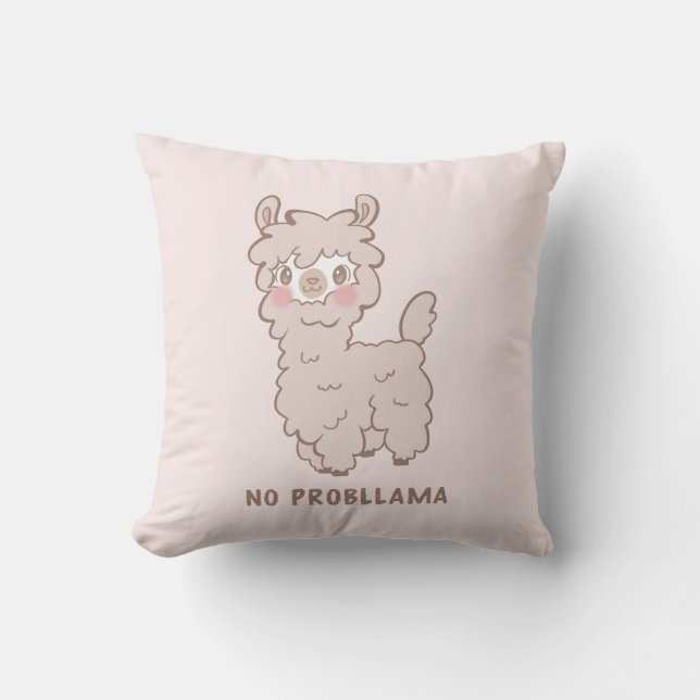 Coussin Pas de problème Llama (Recto)