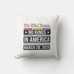 Coussin Pas de rois en Amérique Chemise de protestation pa