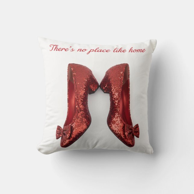 Coussin Pas d'endroit comme chez soi -Sandales de rubis (Recto)