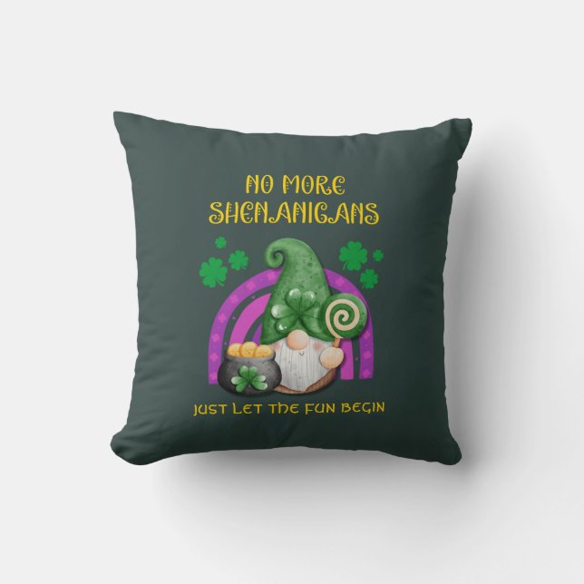 Coussin PAS PLUS SHENANIGANS St Patrick's Day (Recto)