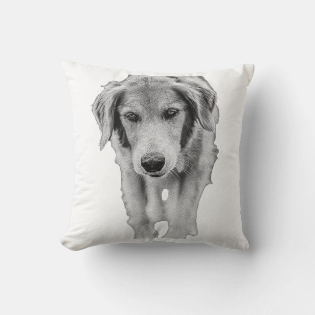 Coussin Pas réguliers, expression douce (Recto)