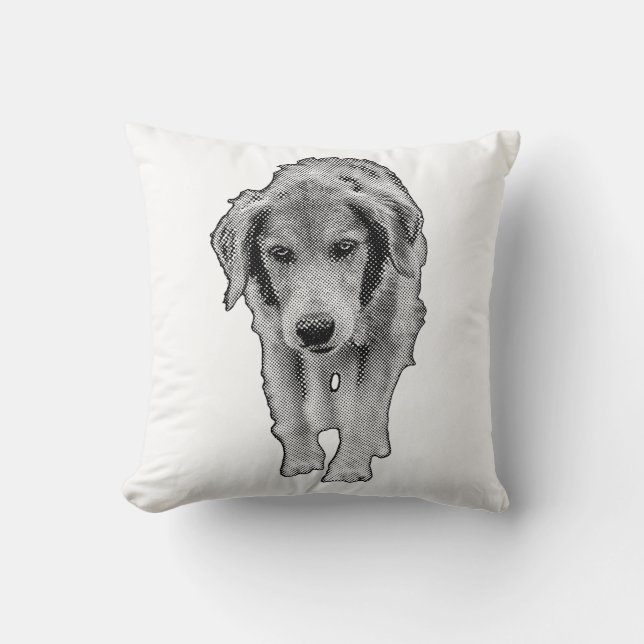 Coussin Pas réguliers, expression douce (Recto)