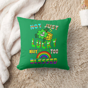 Coussin Pas Seulement Lucky, Mais Trop Béni