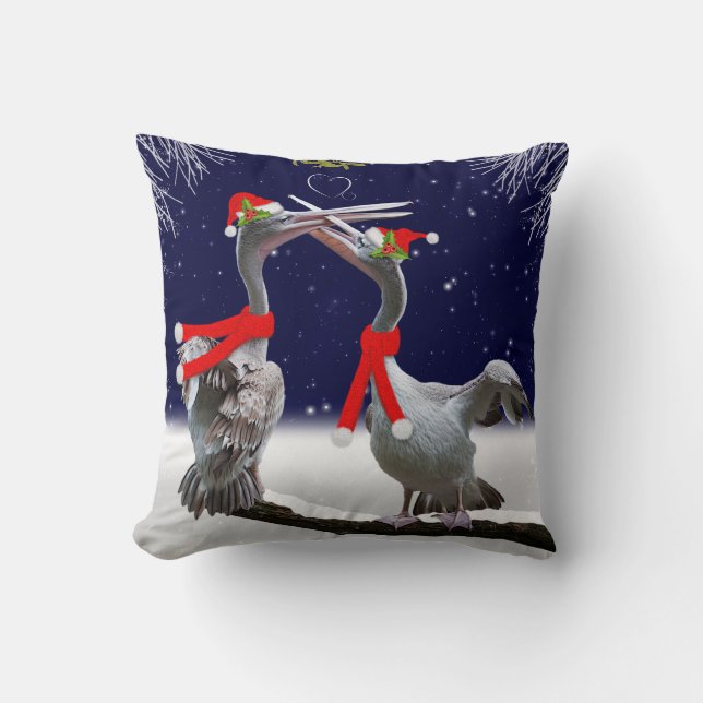 Coussin Passionné de Pélicans (Recto)