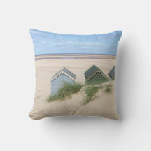 Pastel Beach Huts Jeu d'oreiller