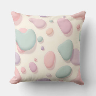Coussin Pastel Blob Motif Abstrait.Extérieur moderne