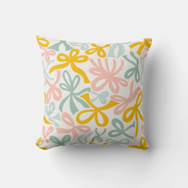 Coussin Pastel Christmas Coquette ribbons and bows  (Recto)