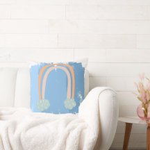 Pastel Dream bleu abstrait Jeu d'oreiller