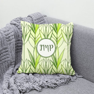 Coussin Pastel Green Tropical Folio Nature Déco Motif