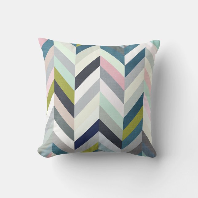 Coussin Pastel Herringbone (Recto)
