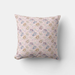 Coussin Pastel Kitten & Soap Bubble Sans Couture