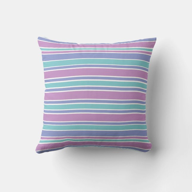 Coussin Pastel Motif rayé (Verso)