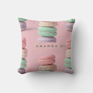 Coussin Pastel Personnalisé Rainbow Macaron Délice
