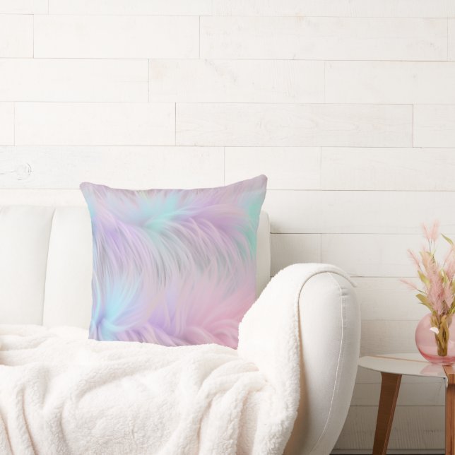 Coussin Pastel Rainbow Fur (Canapé)