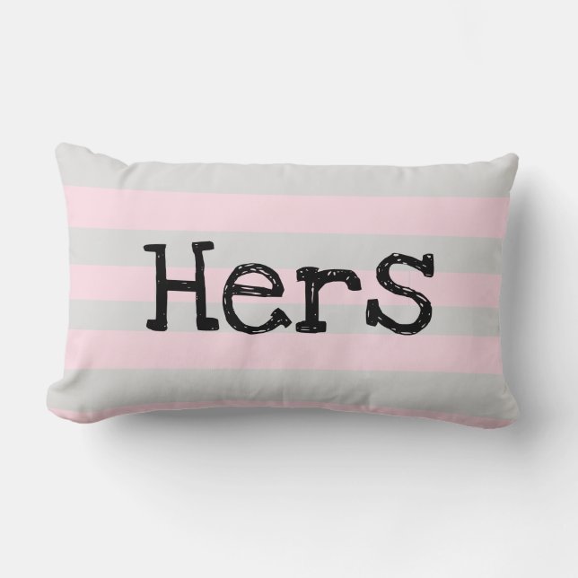 Coussin pastel rose et gris (Recto)