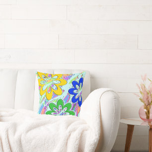 Coussin Pastel Spring Blossoms double face