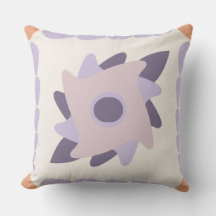 Coussin Pastel violet Carrelage décoratif coloré