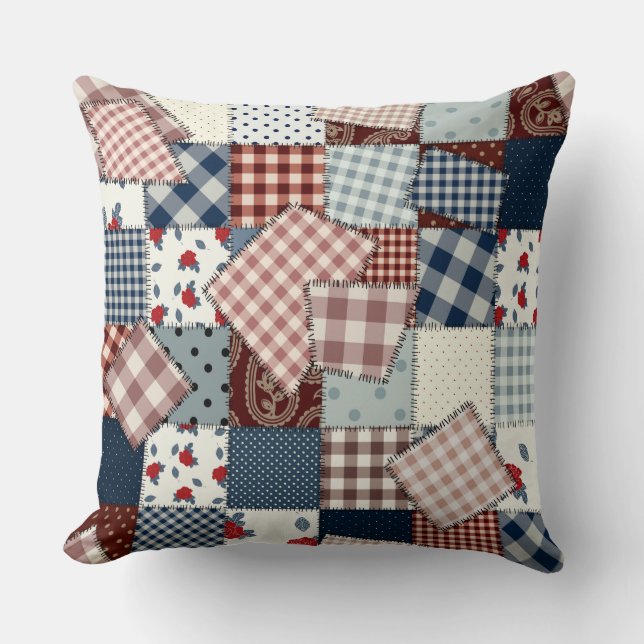 Coussin "Patchwork Americana" JETER PILLOW (Recto)
