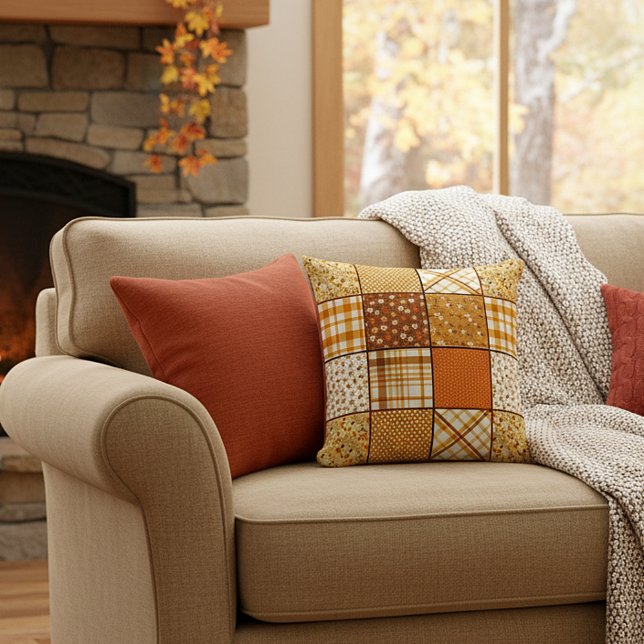 Coussin Patchwork d'automne (Créateur téléchargé)