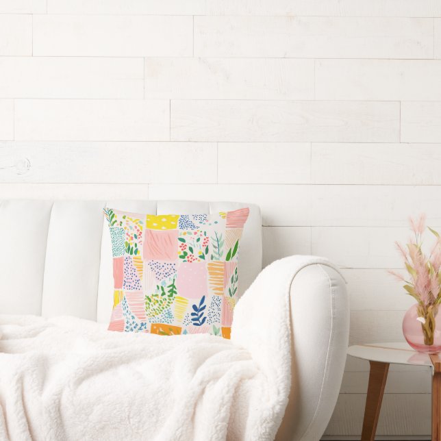 Coussin Patchwork Prépa Pastel (Canapé)