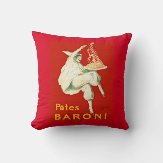 Coussin Pates Baroni Cappiello Publicité Vintage (Recto)