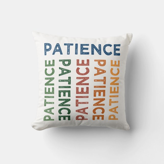 Coussin Patience Jolie couleur (Recto)
