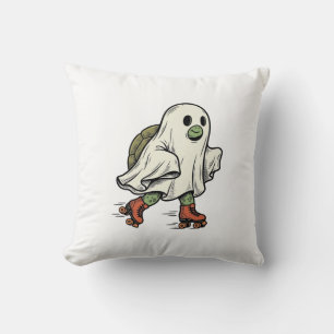 Coussin Patin à roulettes Tortue Fantôme Halloween Vintage