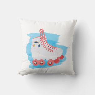 Coussin Patins à rouleaux avec éclaboussure d'aquarelle