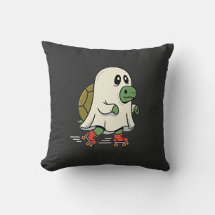 Coussin Patins à roulettes Tortue Fantôme Design Halloween