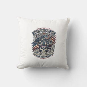 Coussin Patriotique 1776 Hors Route Camion Monstre Crâne L