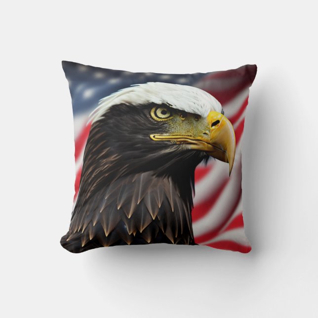 Coussin Patriotique/Aigle/Américain/USA (Recto)