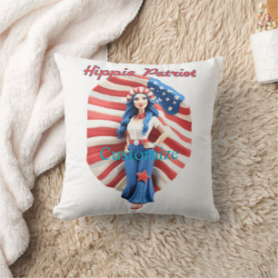 Coussin Patriotique hippie fille Thunder_Cove
