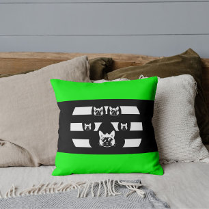 Coussin Patte de chat personnalisée Vintage Sunset sur lim