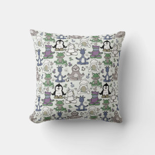 Coussin Patter les yoga poses   Yoga seamless pattern 66