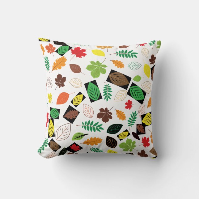 Coussin Pattern de Colorful Autumn Leaves (Recto)