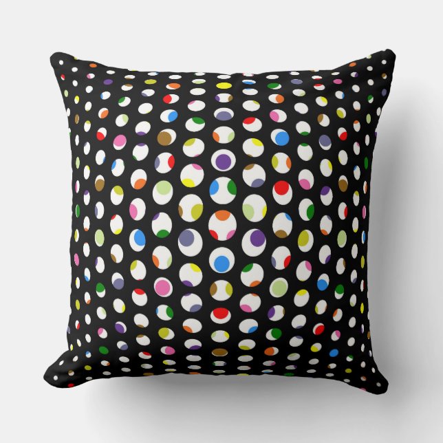 Coussin Pattern de Colorful Polka (Recto)