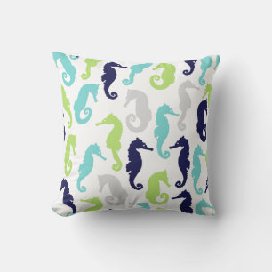 Coussin Pattern de Sea Horses