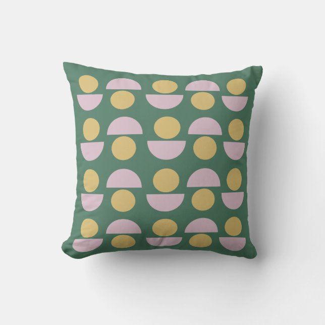Coussin Pattern de Stylish Chic Geometric Shapes en vert (Recto)
