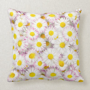 Coussin Patters Pink Purple Daisy Flower