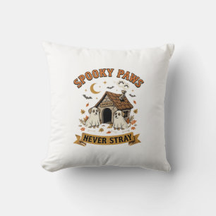 Coussin Pattes de chien fantôme Halloween
